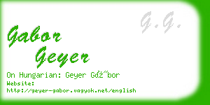gabor geyer business card